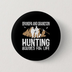 Hunting Buddy Grandpa And Grandson Hunting Buddies 6 Cm Round Badge