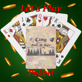 Hunting Cabin Woodland Scenes Camp Name Playing Cards