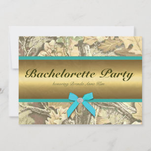 Hunting Camo Bachelorette Party Invitation