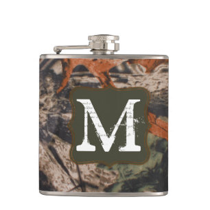 Hunting Camo Hunters Camouf Monogram Whiskey Flask