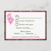 Hunting Camo Pink Custom Wedding RSVP Invitation
