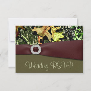 Hunting Camo RSVP Wedding Cards