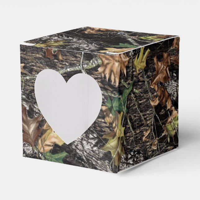 Hunting Camo Wedding Favour Boxes (Front Side)