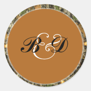 Hunting Camo Wedding Stickers