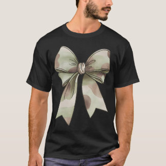 Hunting Camouflage Old Camo Bow Camo Coquette Bow T-Shirt