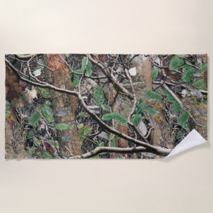 Hunting Camouflage Pattern 4 Beach Towel
