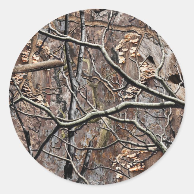 Hunting Camouflage Pattern 8 Classic Round Sticker (Front)