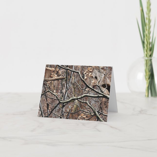 Hunting Camouflage Pattern 8 Thank You Card (Front)
