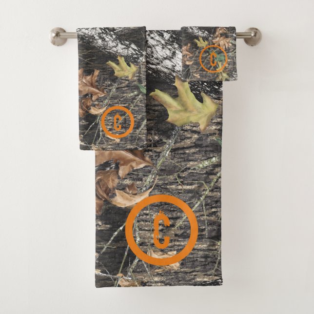 Hunting Camouflage Personalized Bath Towel Set (Insitu)