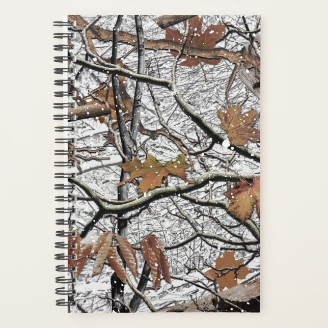 Hunting Camouflage Snow Pattern 2 Planner (Front)