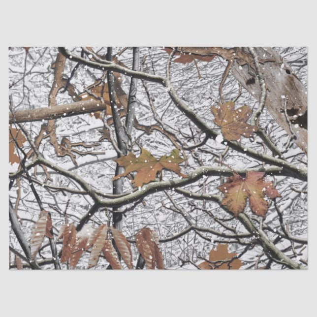 Hunting Camouflage Snow Pattern 2 Tissue Paper (Front)