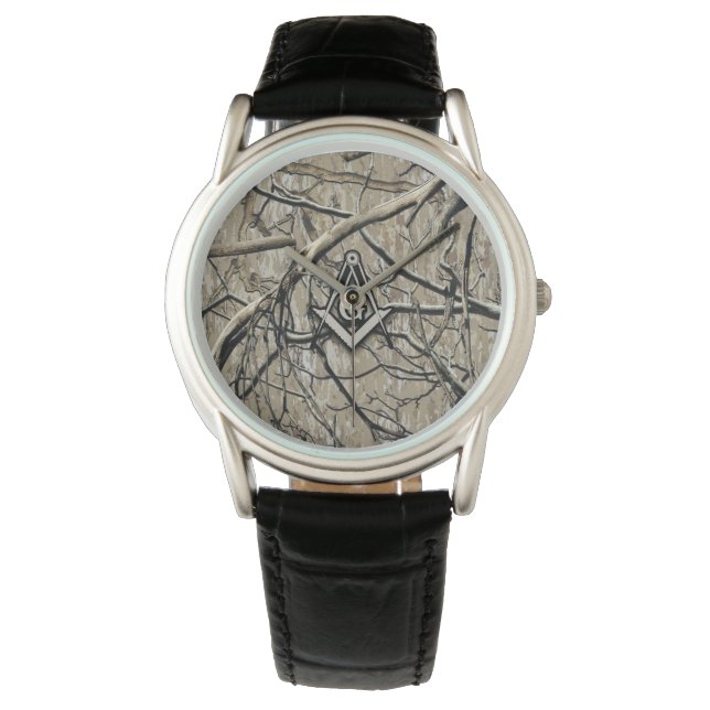 Hunting Camouflage Square Compass 2 Watch (Front)