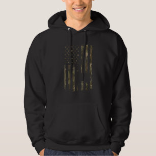 Hunting Camouflage Us American Flag Deer Hunter Ca Hoodie