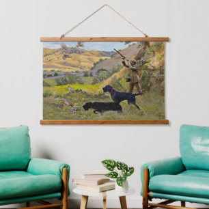 Hunting Chukar partridge  Hanging Tapestry