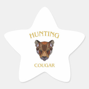 hunting cougar sticker