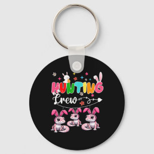Hunting Crew Three Easter Bunny Geckos Hunting Egg Key Ring