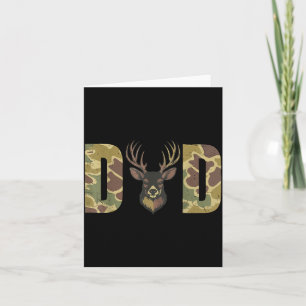 Hunting Dad Camo Deer Hunting Gift From Son Daught Card