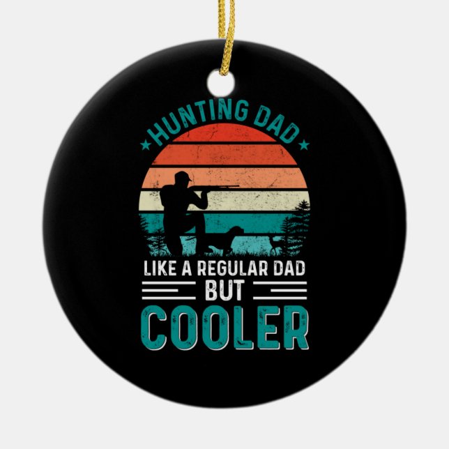 Hunting Dad Ceramic Ornament (Front)