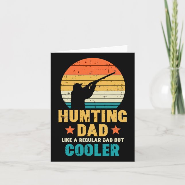 Hunting Dad Cooler Retro Fathers Day Hunter Daddy  Card (Front)