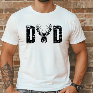 Hunting Dad Rustic Deer Antler T-Shirt