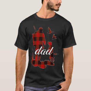 Hunting Dad With Dog  Matching Family Papa Flannel T-Shirt