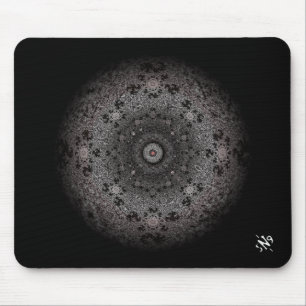 Hunting dark sketch of an eye-like form mouse pad