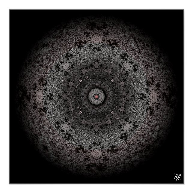 Hunting dark sketch of an eye-like form poster (Front)