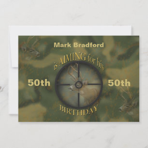 HUNTING/DEER/BIRTHDAY INVITATION - CHANGE AGE ETC.