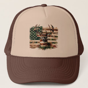 Hunting Deer Flag Hat