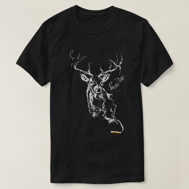 Hunting Deer Smoke Bullet Smoke em Hunt Deer Smoke T-Shirt (Design Front)