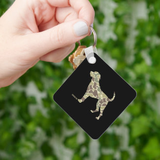 Hunting Dog Camouflage Camo Dog Labrador Hunting C Key Ring