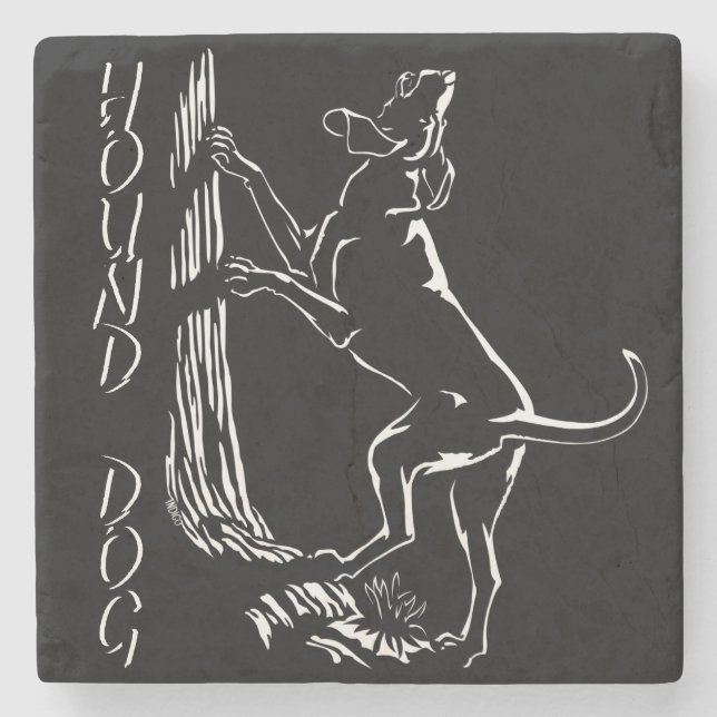 Hunting Dog Coaster Personalised Hound Dog Coaster (Front)