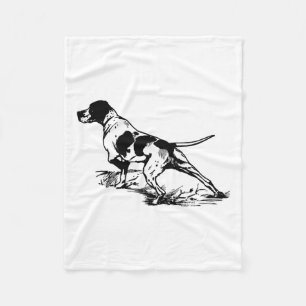 Hunting Dog Fleece Blanket