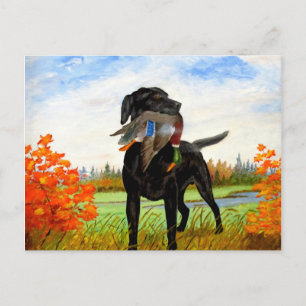 Hunting Dog Painting Postcard