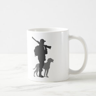 Hunting dog with hunter - Choose background colour Coffee Mug