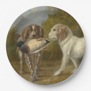 Hunting Dogs (by Carlo Ademollo) Paper Plate