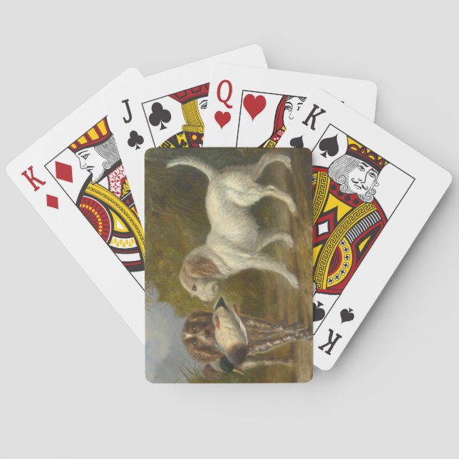 Hunting Dogs (by Carlo Ademollo) Playing Cards (Back)