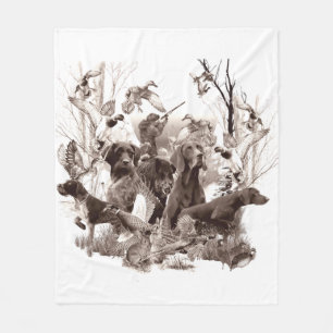 Hunting dogs ,Gun dogs, Hunting season  Fleece Blanket