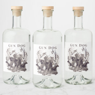 Hunting dogs ,Gun dogs, Hunting season  Liquor Bottle Label
