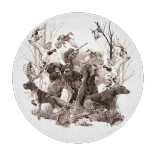 Hunting dogs ,Gun dogs,Hunting season Shower Curta Cutting Board
