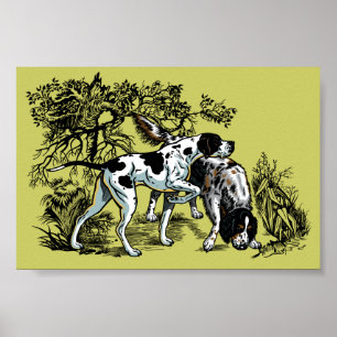 hunting dogs poster