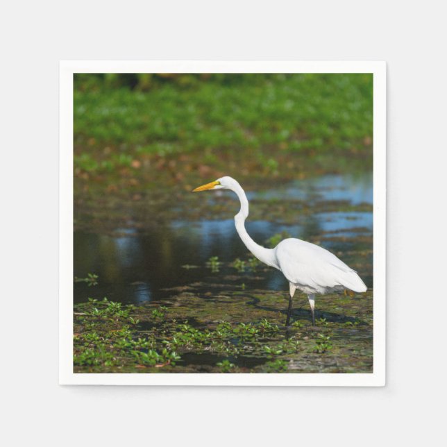 Hunting Egret Napkin (Front)