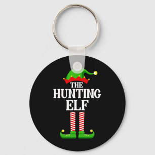 Hunting Elf Family Matching Group Funny Christmas  Key Ring