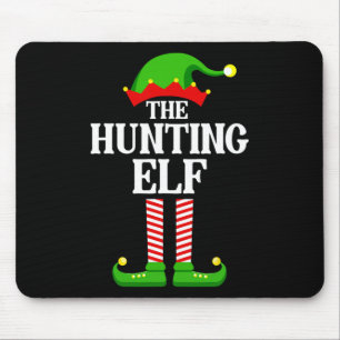 Hunting Elf Family Matching Group Funny Christmas Mouse Pad