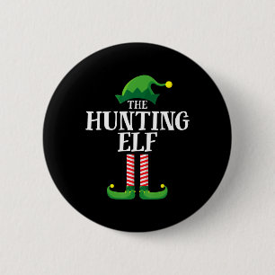 Hunting Elf Matching Family Group Christmas Party  6 Cm Round Badge