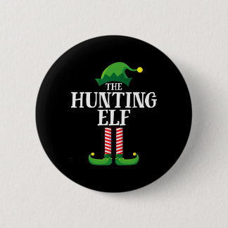 Hunting Elf Matching Family Group Christmas Party 6 Cm Round Badge