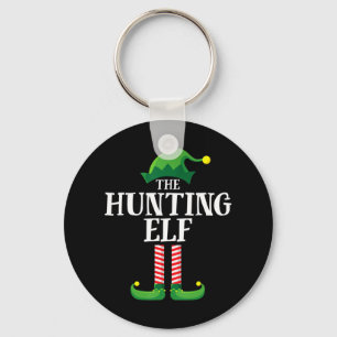 Hunting Elf Matching Family Group Christmas Party  Key Ring