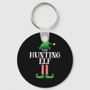 Hunting Elf Matching Family Group Christmas Party  Key Ring
