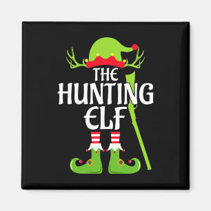 Hunting Elf Matching Family Group Christmas Party Magnet