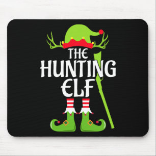 Hunting Elf Matching Family Group Christmas Party Mouse Pad